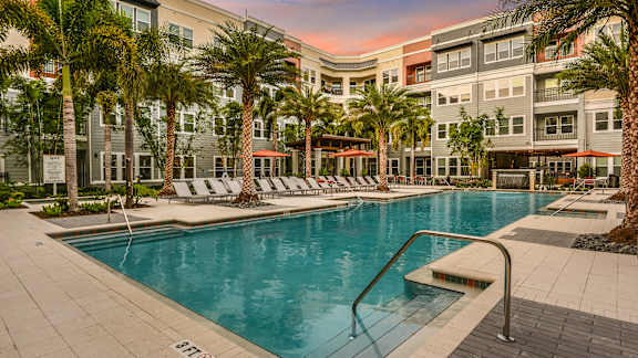 Swimming Pool at Grady Square Luxury Apartments in Tampa FL