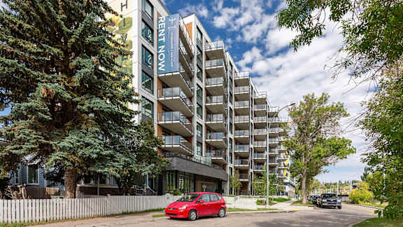 the building where the apartment is located