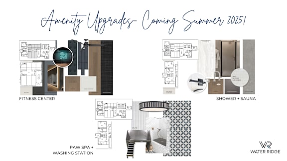 Amenity upgrades coming summer 2025 for Water Ridge.