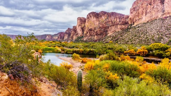 Salt River Surrounding Mountains in Arizona