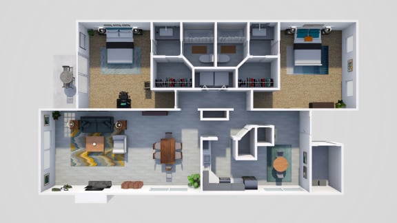 Two Bedroom apartment Floor Plan