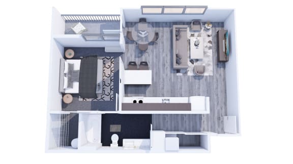 Range Apartments 1x1 D Floor Plan