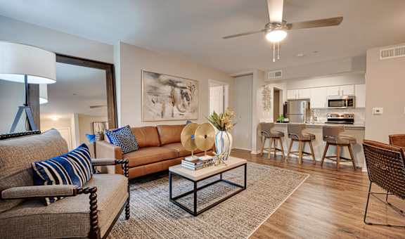 Living Room at Highland Luxury Living, Texas