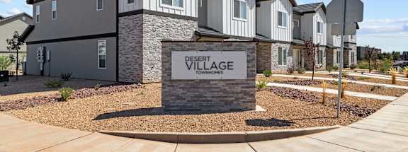 Desert Village Townhomes in Santa Clara, Utah Exterior and Monument Sign