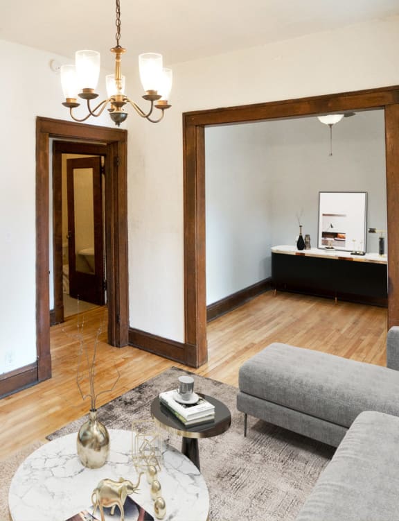 225 Place Staged Living Room, Minneapolis, Minnesota