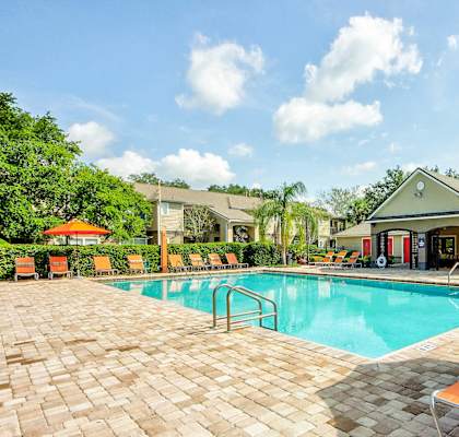 Poolside Sundeck at University Park Apartments, Orlando, FL, 32817