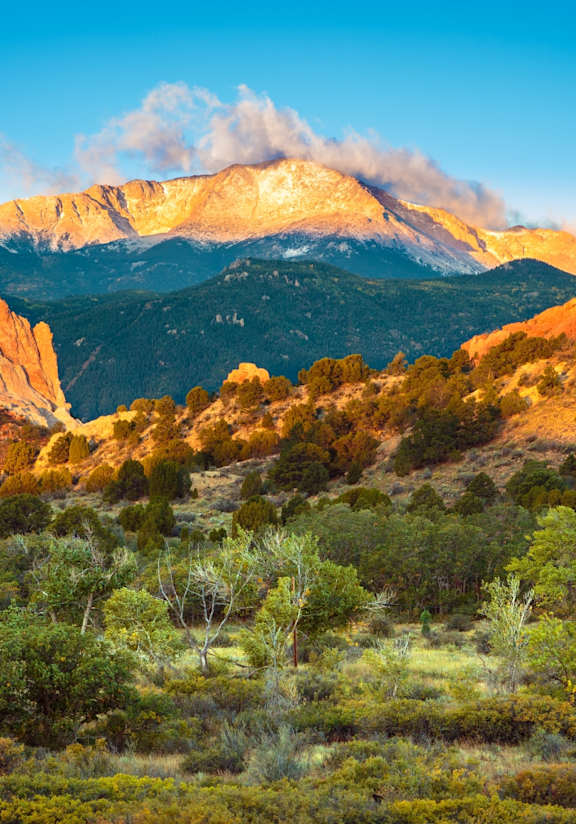 Beautiful View of Mountains During Sunset