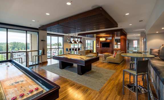 Resident game room at Berkshire Ninth Street, Durham, NC 27705