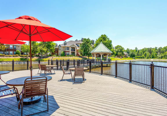 Lakeside Seating at Bridford Lake Apartments, North Carolina 27407