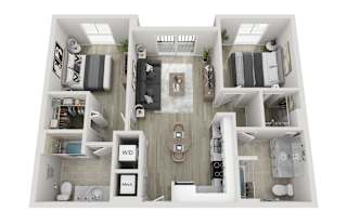 two bedroom floorplan