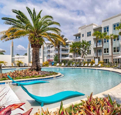 Astoria at Celebration Apartments in Celebration, Florida Pool with Lounge Chairs