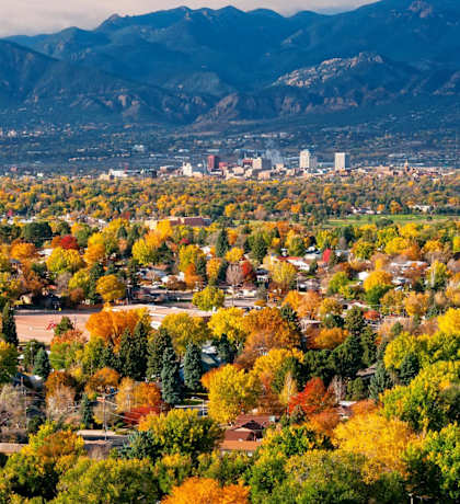 Skyline of Downtown Colorado Springs at Broadmoor Springs, Colorado Springs, CO, 80906