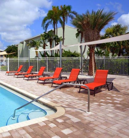 Sparkling Outdoor Pool at Coral Club Apartments in Bradenton, FL