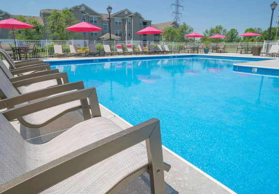 Chairs and pool at Magnolia Chase