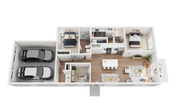 Floor Plan  a floor plan is shown with a car in the garage