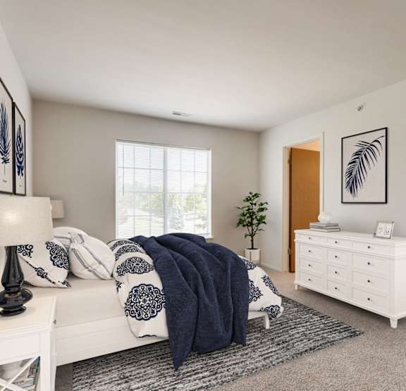 Living Room at The Springs Apartment Homes, Novi, MI 48377
