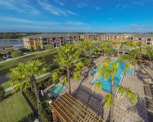 Resort-Style Pool Deck at The Sedona Luxury Apartments in Westchase Tampa FL