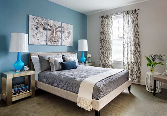 Bedroom With Expansive Windows at Gatehouse 75 in Charlestown MA 