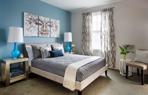 Bright Bedroom With Expansive Windows at Gatehouse 75 in Charlestown Massachusetts