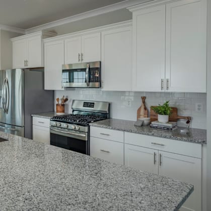 Evolv at Stonehaven Townhomes in White Plains, Maryland Model Kitchen with Large Island
