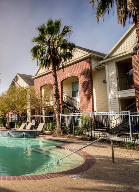 Front view of pool at Villa Springs, Houston