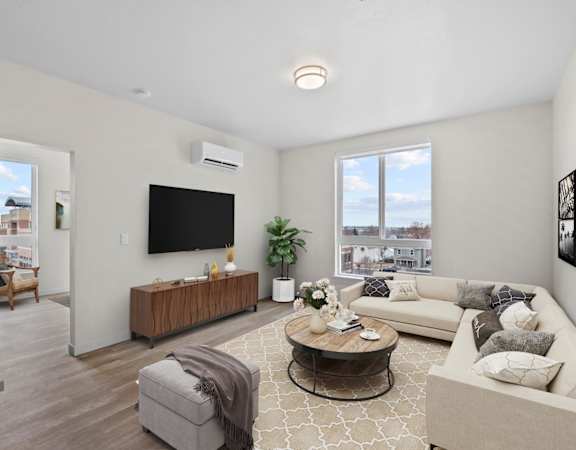 Old Town Lofts Model Living Room