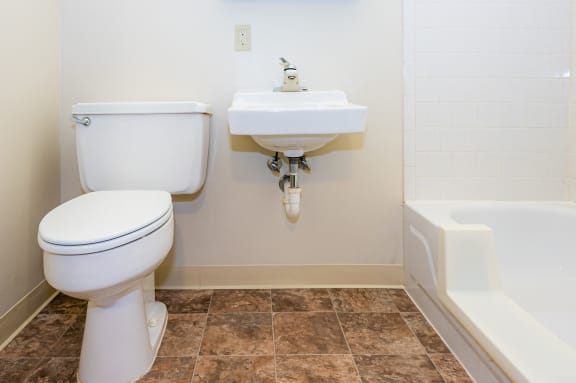 Apartment Bathroom at Spruce Village Apartments