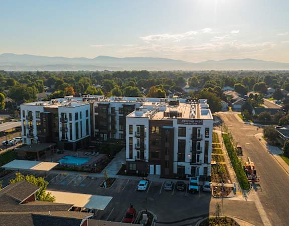 Meritage West Apartments in Boise, Idaho Aerial View of Property and Surrounding Area