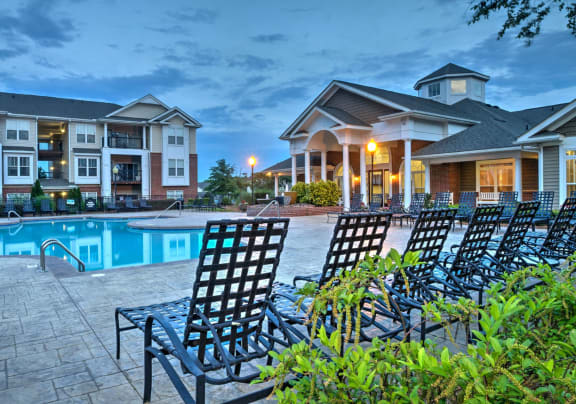 Refreshing pool with spacious sundeck at Abberly Woods Apartment Homes, Charlotte, NC