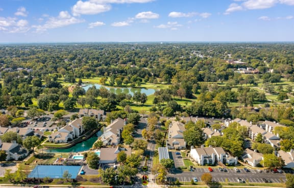 Aerial View of Neighborhood at Glen at Bogey Hills, St. Charles, Missouri 63303