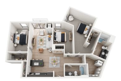 3 bed 2 bath C at Riverhouse Apartments, North Dakota