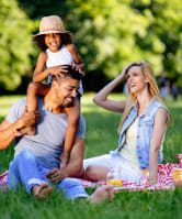 Family Having Picnic Together in Park