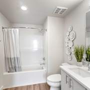 The Confluence on Farwell Apartments in Spokane, Washington Model Bathroom
