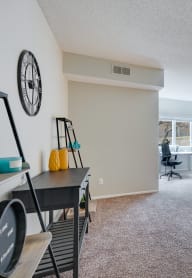Spacious Living Room With Partial Walls To Den Area