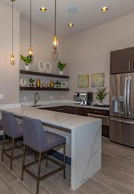 Kitchen breakfast bar at The Covington by Picerne, Las Vegas, Nevada