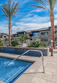 Swimming at Level 25 at Cactus by Picerne, Las Vegas