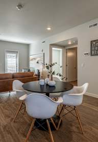 Sagecrest Apartments in Wenatchee, Washington Model Dining Area and Living Room