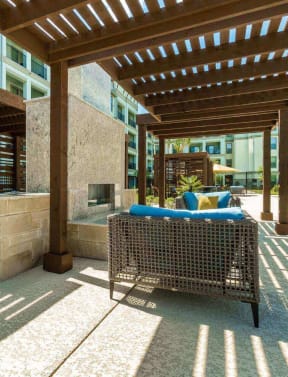 Outdoor Courtyard and Swimming Pool at Reveal at Bayside in 75088