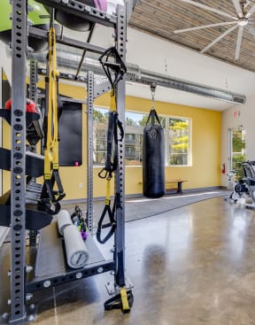 Spacious Fitness Center with Cardio and Strength Training Equipment