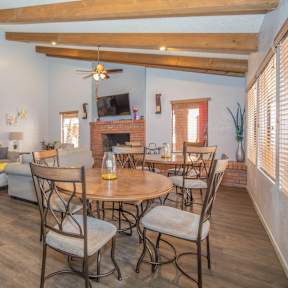 Catalina Crossing Apartments in Tucson, Arizona Clubhouse Lounge with Fireplace