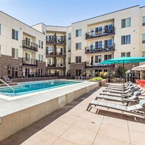 Venue on 16th Apartments in Denver, Colorado Pool with Lounge Chairs