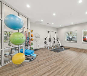 the gym at the preserve at green valley apartments