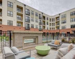 Outdoor Patio at The Lincoln Apartments, Raleigh