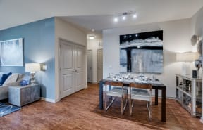 Dining Room Area with Recessed Lighting