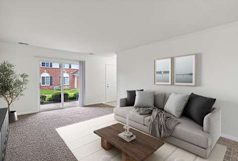 Living Area with Patio Walkout
