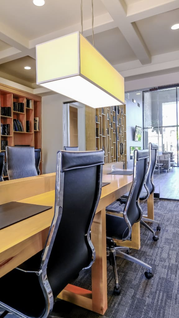 business center at South Blvd apartments