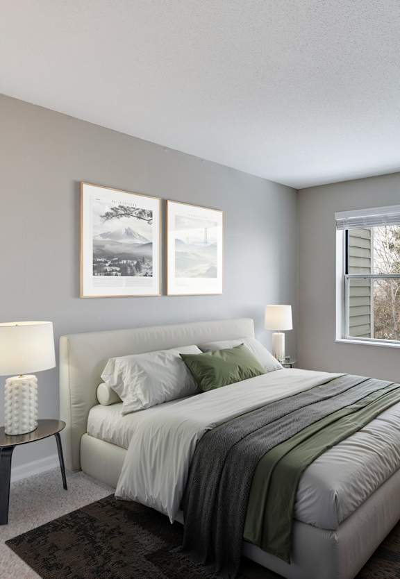 Bedroom with Plush Carpeting