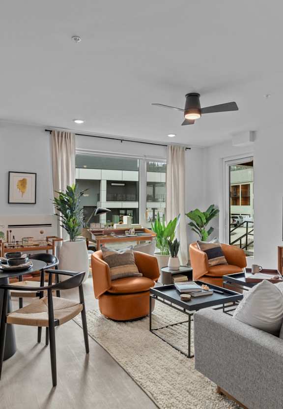 Bo Apartments in Coeur d'Alene, Idaho Model Living Room