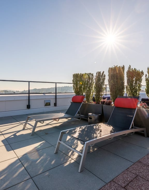 Koi Apartments in Ballard, Washington Rooftop Patio with Expansive Views at Koi Apartments, Seattle, Washington