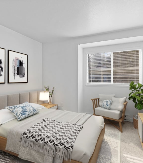 Elevate Apartments in Lynnwood, Washington Model Bedroom